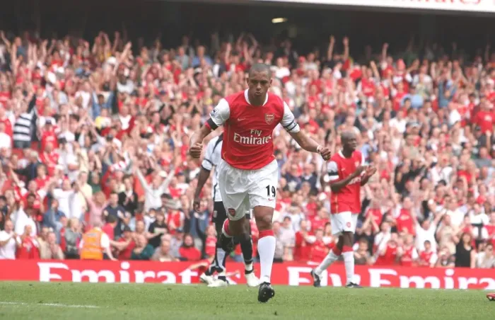 Framed Print : Gilberto scoring the 3rd Arsenal goal