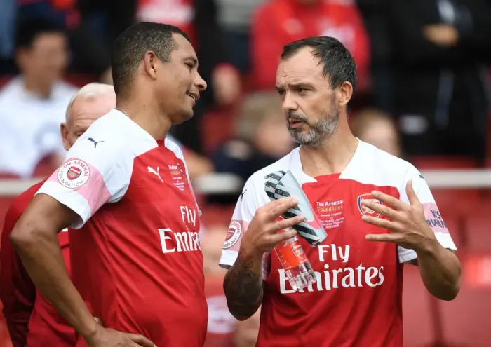 Framed Print : Gilberto vs Hillier: A Legendary Clash between Arsenal and Real Madrid (2018-19)