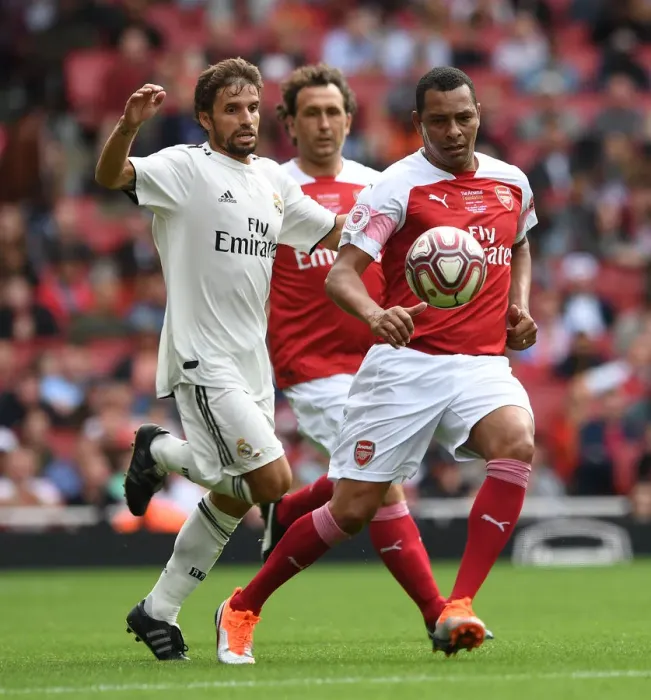 Framed Print : Gilberto vs Rivera: A Clash of Football Legends - Arsenal Legends vs Real Madrid Legends (2018-19) Framed Print : Gilberto vs Rivera: A Clash of Football Legends - Arsenal Legends vs Real Madrid Legends (2018-19)