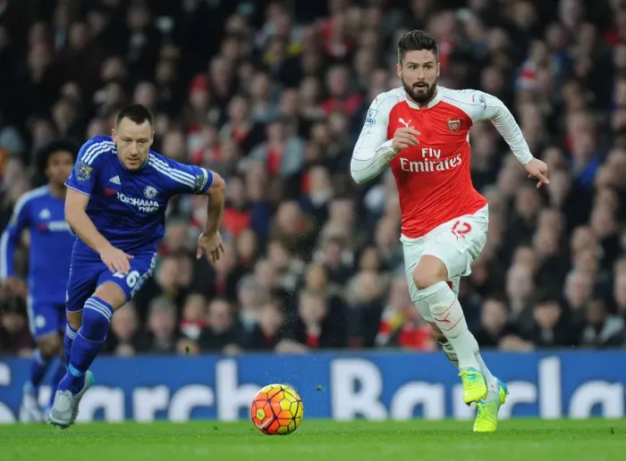 Framed Print : Giroud Outsmarts Terry: A Premier League Showdown at Emirates Stadium (2015-16) Framed Print : Giroud Outsmarts Terry: A Premier League Showdown at Emirates Stadium (2015-16)