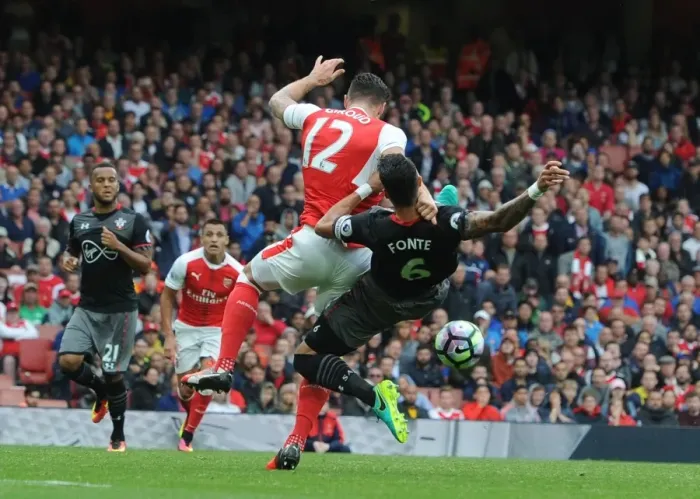 Framed Print : Giroud Penalty Drama: Arsenal vs Southampton, 2016-17 Premier League Clash Framed Print : Giroud Penalty Drama: Arsenal vs Southampton, 2016-17 Premier League Clash
