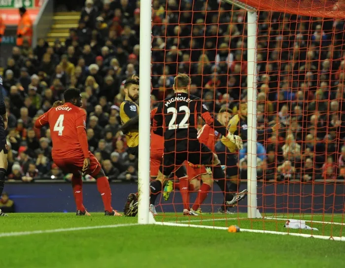 Framed Print : Giroud Scores the Second: Arsenal's Victory at Anfield, Premier League 2015-16