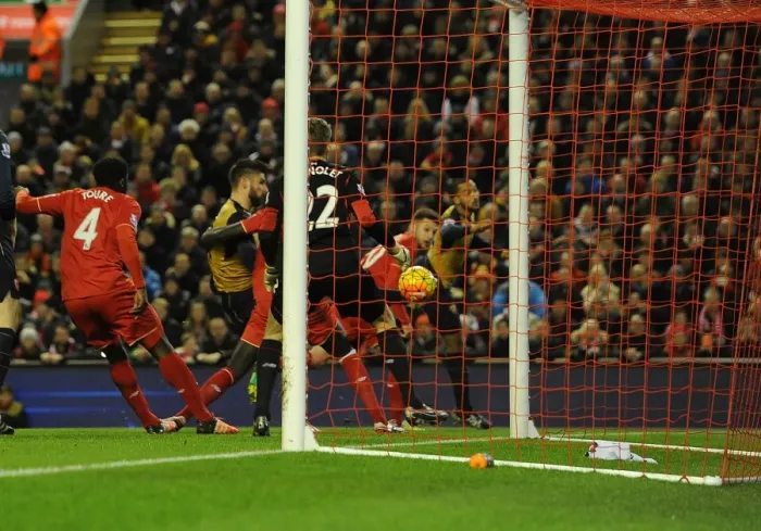 Framed Print : Giroud Scores the Second Goal: Arsenal's Victory at Anfield, Premier League 2015-16