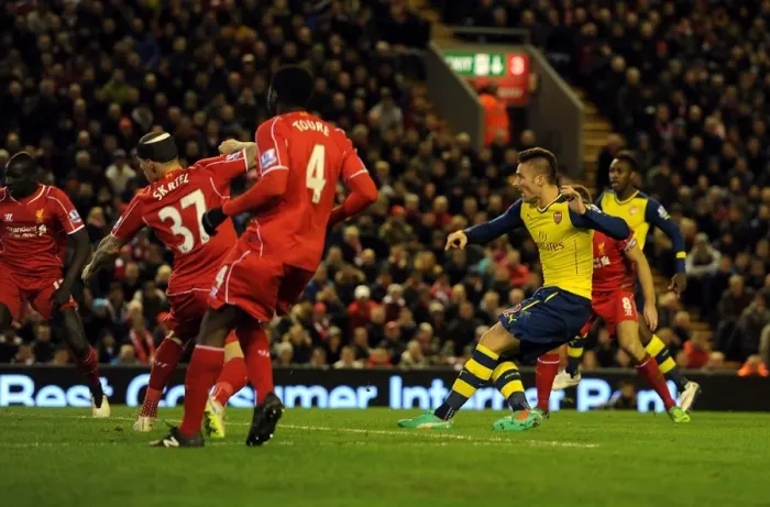 Framed Print : Giroud Strikes: Arsenal's Victory Over Liverpool in the Premier League (December 2014)