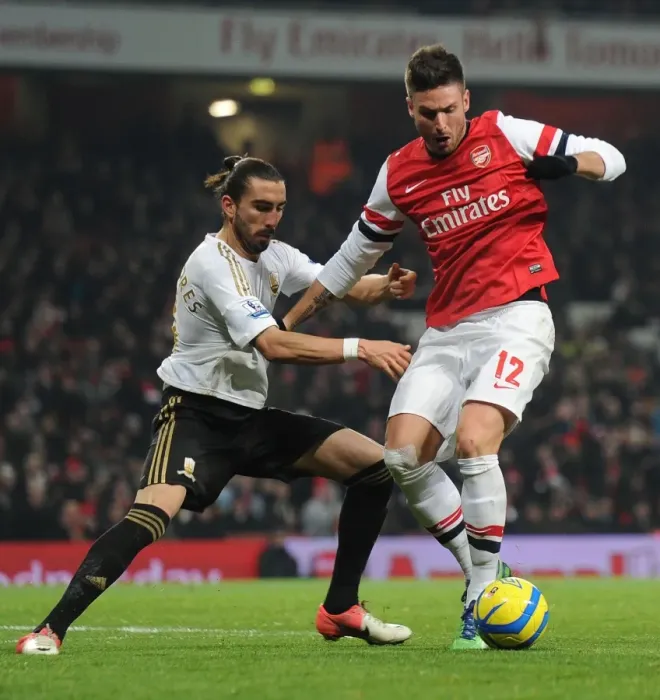 Framed Print : Giroud vs. Flores: A FA Cup Battle at the Emirates Framed Print : Giroud vs. Flores: A FA Cup Battle at the Emirates