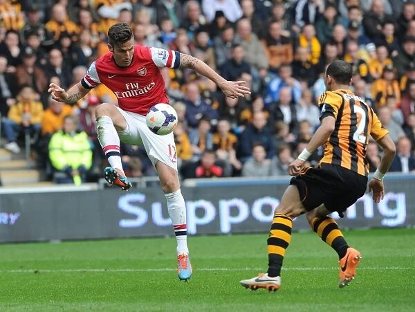 Giroud vs. Rosenior: Intense Battle in Hull City vs. Arsenal Premier League Clash