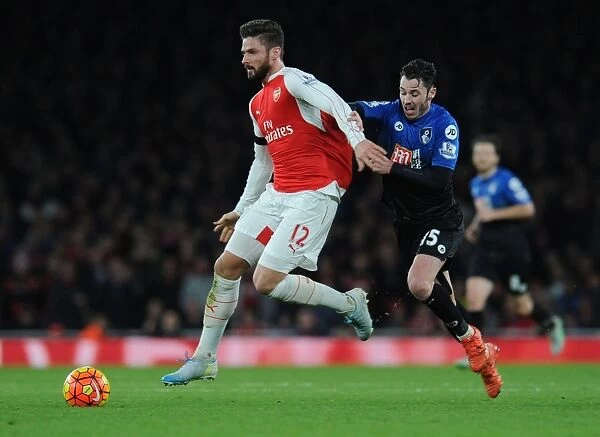 Giroud vs Smith: A Football Battle at the Emirates - Arsenal vs Bournemouth (2015-16)