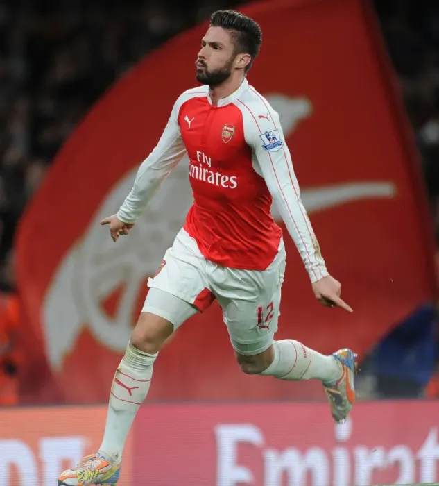 Framed Print : Giroud's Brace: Arsenal's Premier League Victory Over Manchester City