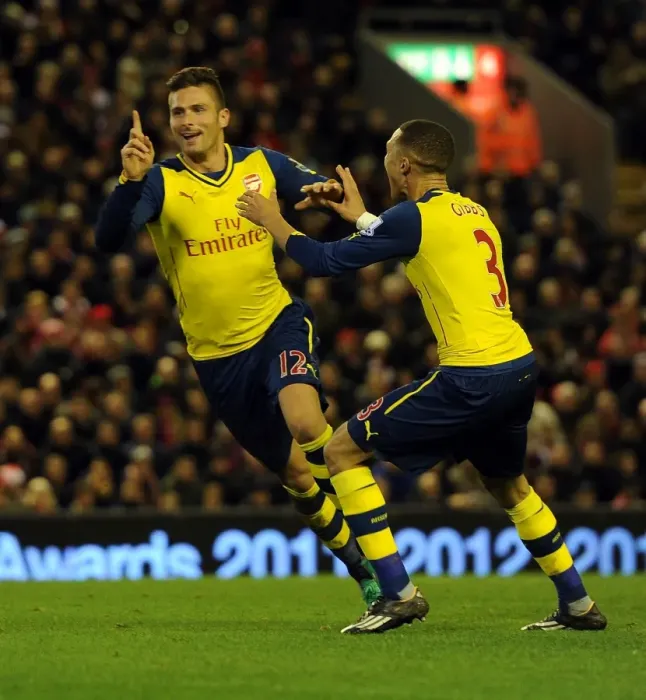 Framed Print : Giroud's Brace: Liverpool vs. Arsenal, Premier League 2014 / 15 Framed Print : Giroud's Brace: Liverpool vs. Arsenal, Premier League 2014 / 15