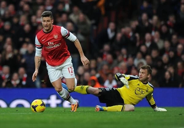 Giroud's Dramatic Goal: Arsenal's Thrilling Victory Over Southampton, Premier League 2013-14