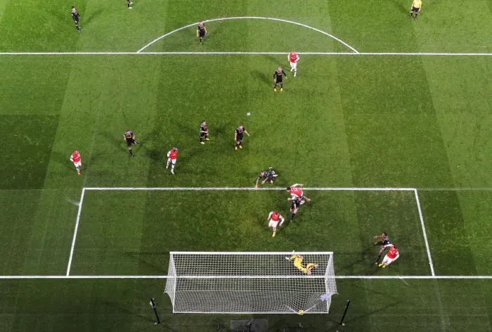 Framed Print : Giroud's Equalizer: Arsenal vs. Liverpool, 30 / 1 / 13