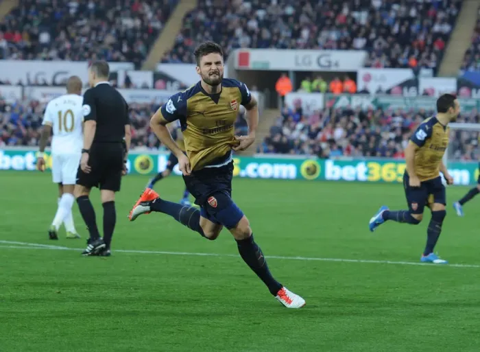 Framed Print : Giroud's Game-Winning Goal: Swansea City vs. Arsenal, Premier League 2015-16 Framed Print : Giroud's Game-Winning Goal: Swansea City vs. Arsenal, Premier League 2015-16