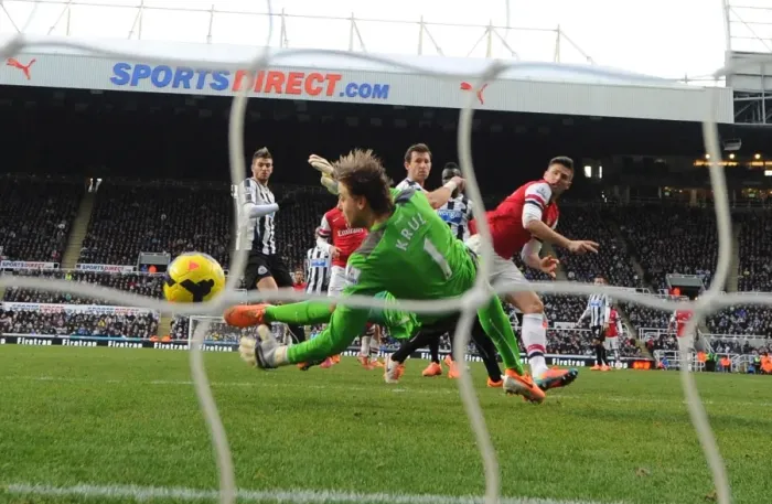 Framed Print : Giroud's Game-Winning Leap: Arsenal's Victory over Newcastle United, 2013-14 Framed Print : Giroud's Game-Winning Leap: Arsenal's Victory over Newcastle United, 2013-14