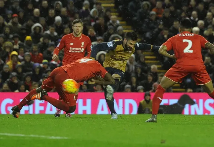 Framed Print : Giroud's Stunner: Arsenal's 3-1 Comeback at Liverpool (Premier League 2015-16) Framed Print : Giroud's Stunner: Arsenal's 3-1 Comeback at Liverpool (Premier League 2015-16)