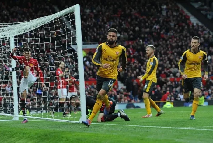 Framed Print : Giroud's Stunner: Arsenal's Game-Winning Goal vs. Manchester United (2016-17) Framed Print : Giroud's Stunner: Arsenal's Game-Winning Goal vs. Manchester United (2016-17)