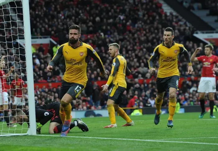 Framed Print : Giroud's Stunner: Arsenal's Spectacular Goal at Old Trafford - Manchester United vs. Arsenal, Premier League 2016-17 Framed Print : Giroud's Stunner: Arsenal's Spectacular Goal at Old Trafford - Manchester United vs. Arsenal, Premier League 2016-17