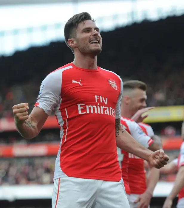 Framed Print : Giroud's Thriller: Arsenal's Dramatic Comeback Win Against West Ham United, 2014-15