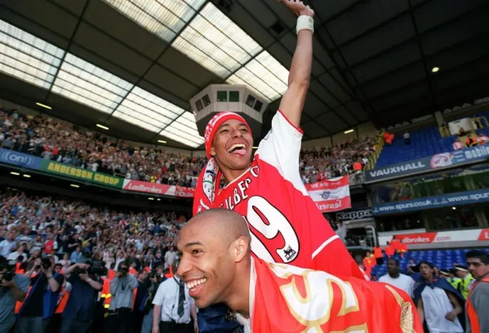 Framed Print : Glory Days: Unforgettable Victory Celebration - Gilberto and Henry at White Hart Lane, 2004 Framed Print : Glory Days: Unforgettable Victory Celebration - Gilberto and Henry at White Hart Lane, 2004