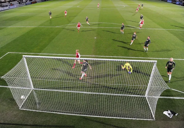Framed Print : Own Goal by Millie Turner: Arsenal Women Edge Past Manchester United Women in FA WSL Clash
