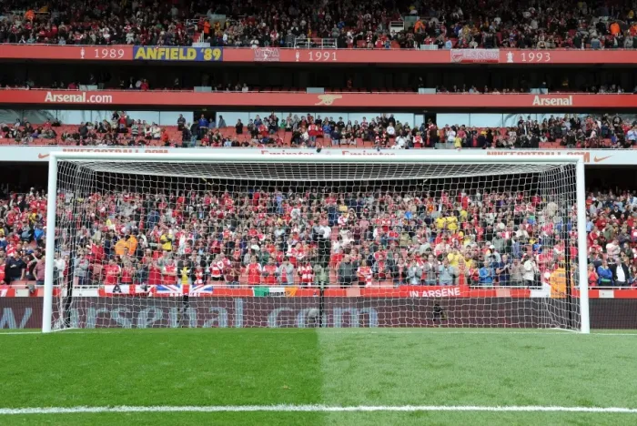 Framed Print : The goal in the North Bank. Arsenal 1: 2 Aston Villa. Barclays Premier League Framed Print : The goal in the North Bank. Arsenal 1: 2 Aston Villa. Barclays Premier League