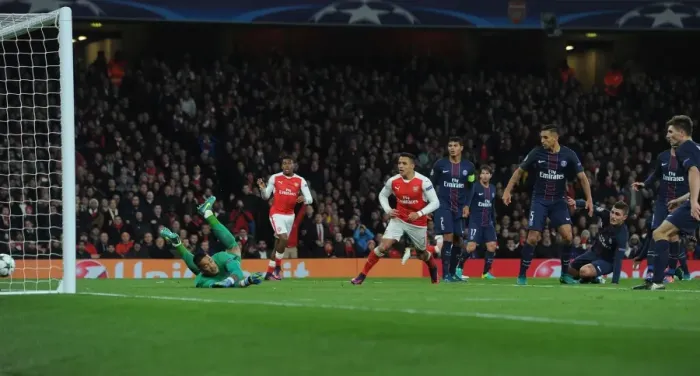 Framed Print : Own Goal Shock: Verratti Scores Against Arsenal in Champions League Clash Framed Print : Own Goal Shock: Verratti Scores Against Arsenal in Champions League Clash