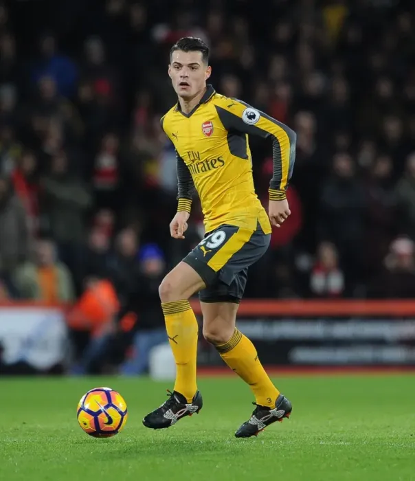 Framed Print : Granit Xhaka in Action: AFC Bournemouth vs. Arsenal, Premier League 2016-17 Framed Print : Granit Xhaka in Action: AFC Bournemouth vs. Arsenal, Premier League 2016-17