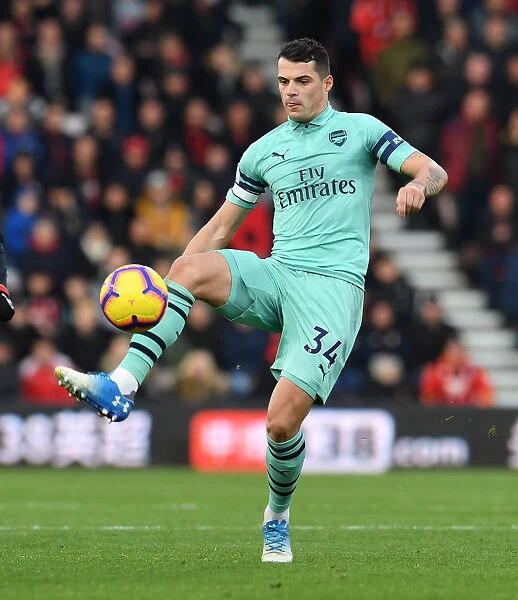 Granit Xhaka: In Action for Arsenal Against AFC Bournemouth, Premier League 2018-19