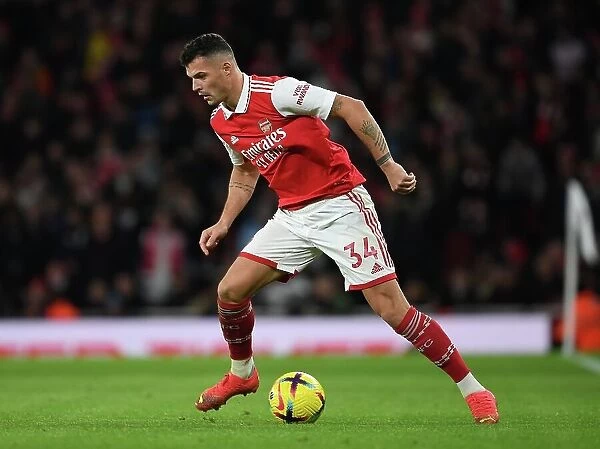 Granit Xhaka: In Action for Arsenal Against Newcastle United, Premier League 2022-23