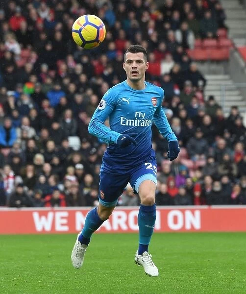 Granit Xhaka: In Action for Arsenal Against Southampton, Premier League