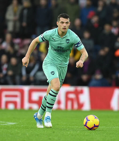 Granit Xhaka: In Action for Arsenal Against Southampton, Premier League