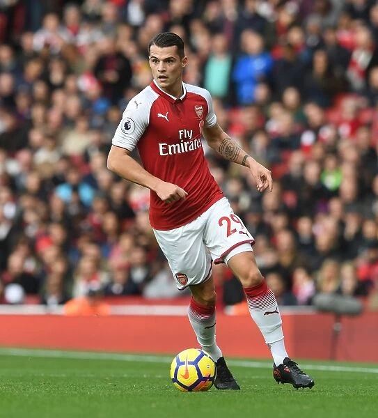 Granit Xhaka: In Action for Arsenal Against Swansea City, Premier League 2017-18
