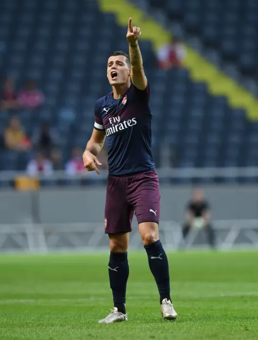 Framed Print : Granit Xhaka in Action: Arsenal vs. SS Lazio Pre-Season Friendly, Stockholm 2018 Framed Print : Granit Xhaka in Action: Arsenal vs. SS Lazio Pre-Season Friendly, Stockholm 2018