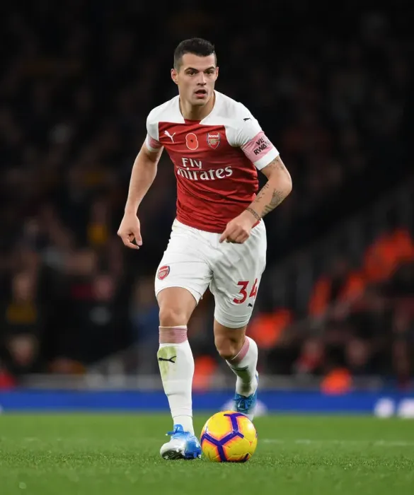 Framed Print : Granit Xhaka in Action: Arsenal vs. Wolverhampton Wanderers, Premier League 2018-19 Framed Print : Granit Xhaka in Action: Arsenal vs. Wolverhampton Wanderers, Premier League 2018-19