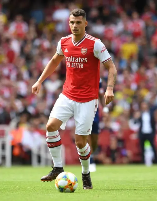 Framed Print : Granit Xhaka in Action: Arsenal vs. Olympique Lyonnais at Emirates Cup 2019 Framed Print : Granit Xhaka in Action: Arsenal vs. Olympique Lyonnais at Emirates Cup 2019