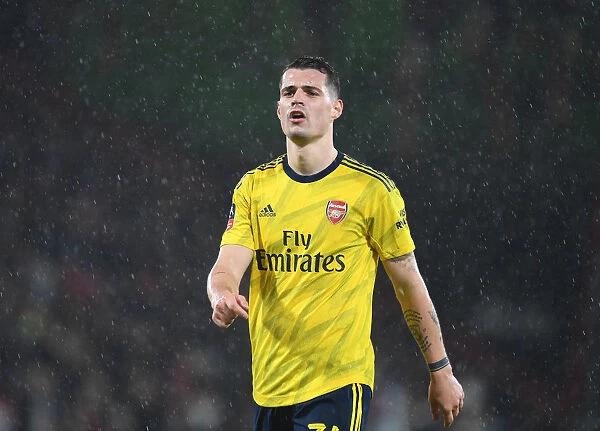 Granit Xhaka in Action: Arsenal vs. AFC Bournemouth, FA Cup Fourth Round