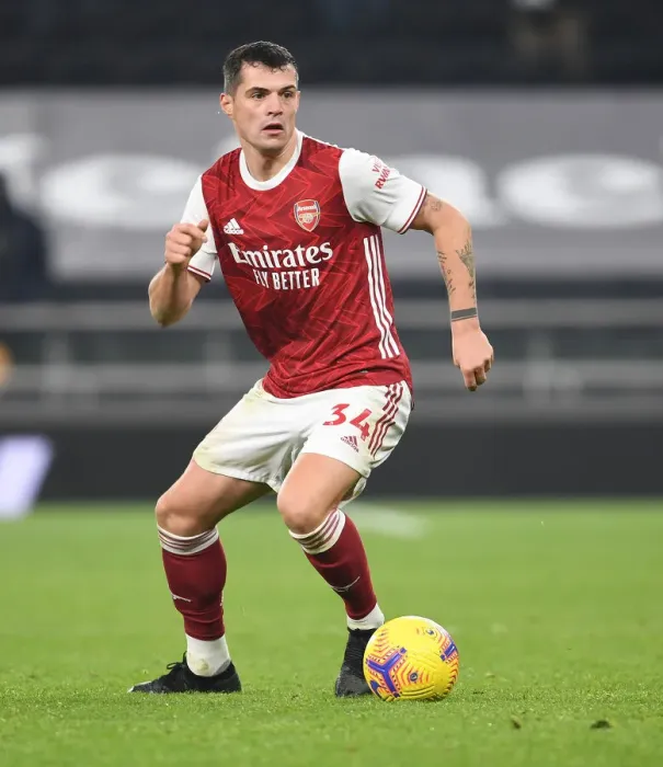 Framed Print : Granit Xhaka in Action: Arsenal vs. Tottenham Hotspur, Premier League 2020-21 Framed Print : Granit Xhaka in Action: Arsenal vs. Tottenham Hotspur, Premier League 2020-21