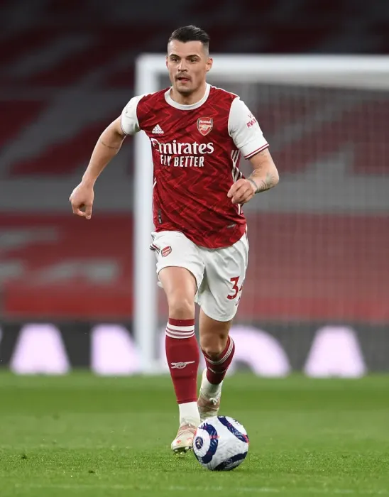 Framed Print : Granit Xhaka in Action: Arsenal vs. Everton, Premier League 2020-21 Framed Print : Granit Xhaka in Action: Arsenal vs. Everton, Premier League 2020-21