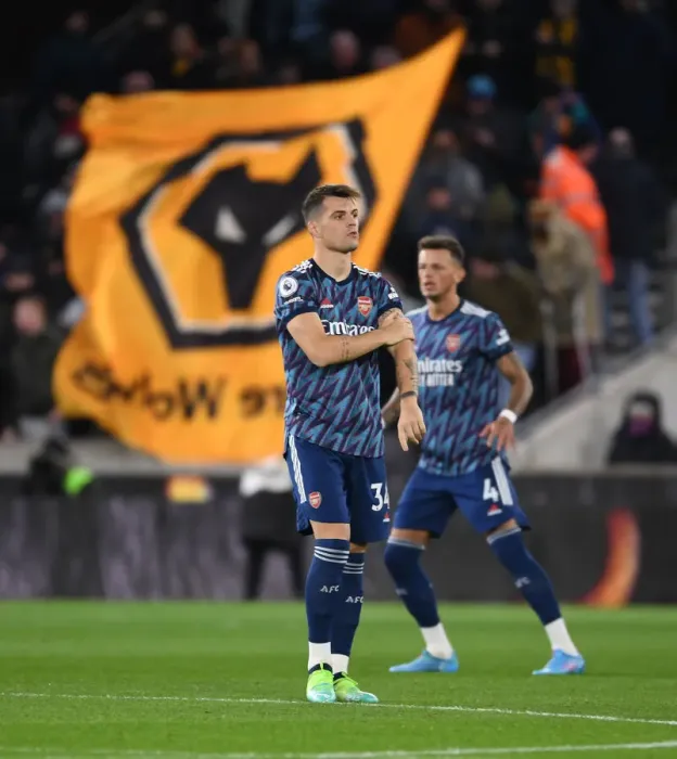 Framed Print : Granit Xhaka in Action: Arsenal vs. Wolverhampton Wanderers, Premier League 2021-22 Framed Print : Granit Xhaka in Action: Arsenal vs. Wolverhampton Wanderers, Premier League 2021-22