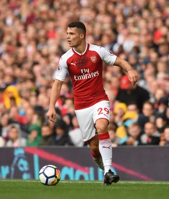 Framed Print : Granit Xhaka in Action: Arsenal vs AFC Bournemouth, Premier League 2017-18 Framed Print : Granit Xhaka in Action: Arsenal vs AFC Bournemouth, Premier League 2017-18