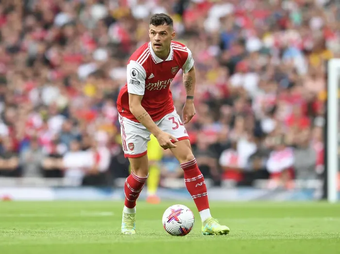 Framed Print : Granit Xhaka in Action: Arsenal vs Brighton & Hove Albion, Premier League 2022-23 Framed Print : Granit Xhaka in Action: Arsenal vs Brighton & Hove Albion, Premier League 2022-23