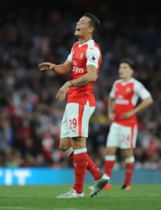 Framed Print : Granit Xhaka in Action: Arsenal vs Chelsea, Premier League 2016-17 Framed Print : Granit Xhaka in Action: Arsenal vs Chelsea, Premier League 2016-17