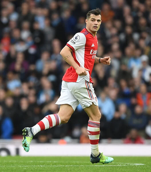 Granit Xhaka in Action: Arsenal vs Manchester City, Premier League 2021-22