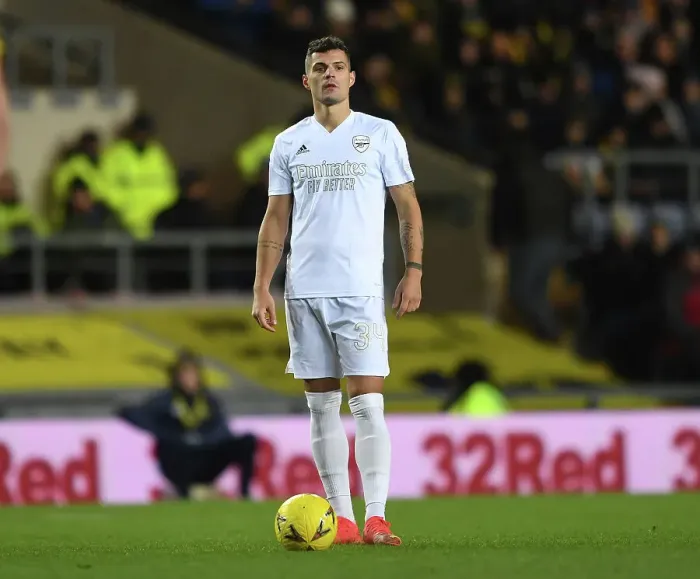 Framed Print : Granit Xhaka in Action: Arsenal vs Oxford United, FA Cup 2023 Framed Print : Granit Xhaka in Action: Arsenal vs Oxford United, FA Cup 2023