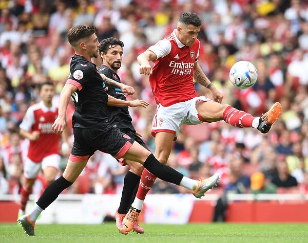 Granit Xhaka in Action: Arsenal vs Sevilla, Emirates Cup 2022