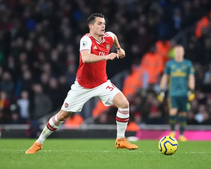 Framed Print : Granit Xhaka in Action: Arsenal vs Sheffield United, Premier League 2019-20 Framed Print : Granit Xhaka in Action: Arsenal vs Sheffield United, Premier League 2019-20