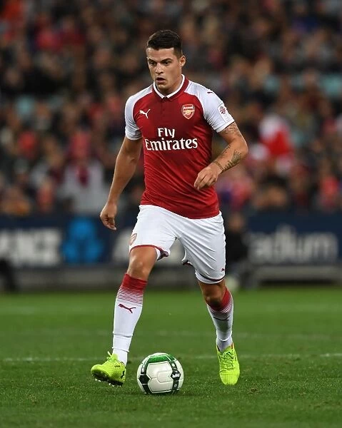 Granit Xhaka: In Action for Arsenal Against Western Sydney Wanderers, Sydney 2017