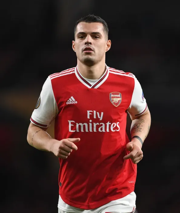 Framed Print : Granit Xhaka in Action: Arsenal's Europa League Clash vs Eintracht Frankfurt Framed Print : Granit Xhaka in Action: Arsenal's Europa League Clash vs Eintracht Frankfurt