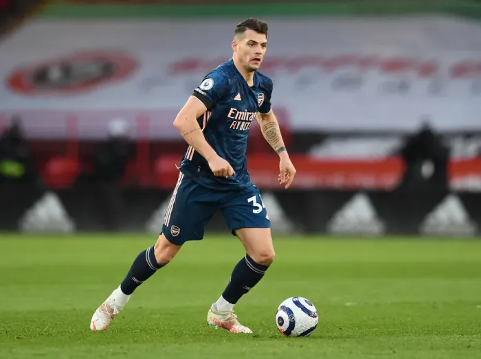 Framed Print : Granit Xhaka in Action: Arsenal's Midfield Maestro Shines Against Sheffield United, Premier League 2020-21 Framed Print : Granit Xhaka in Action: Arsenal's Midfield Maestro Shines Against Sheffield United, Premier League 2020-21