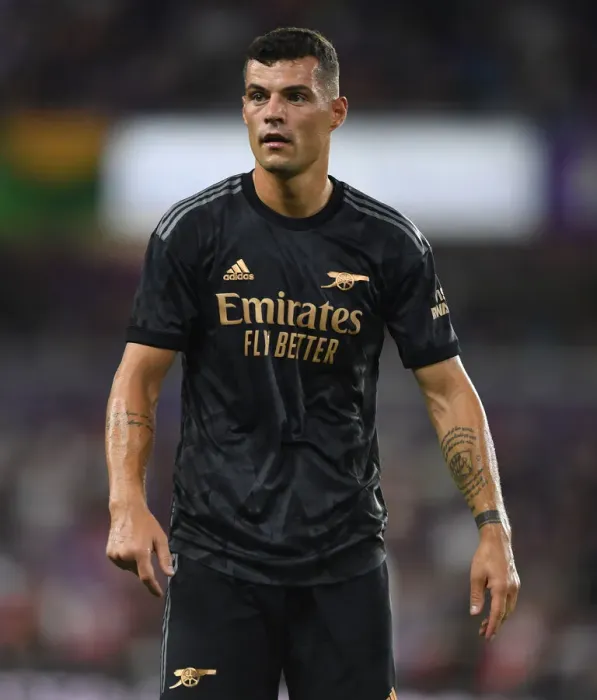 Framed Print : Granit Xhaka in Action: Arsenal's Pre-Season Battle at Orlando City SC