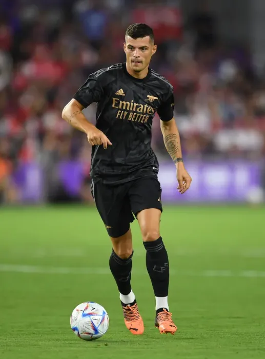 Framed Print : Granit Xhaka in Action: Arsenal's Pre-Season Clash at Orlando City SC Framed Print : Granit Xhaka in Action: Arsenal's Pre-Season Clash at Orlando City SC